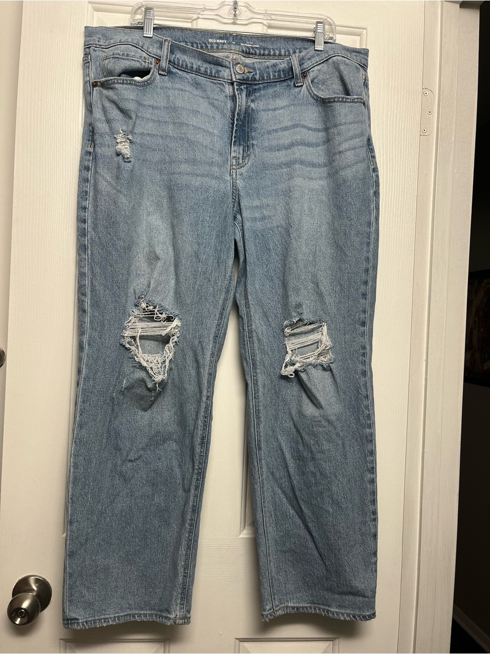 Old Navy Light Blue Distressed Women's Jeans